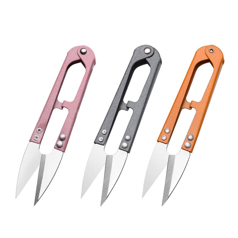 XINYANG 3pcs Sewing Scissors,4.27in Multi-Color Sharp Yarn Snips,Portable Mini Thread Cutters,Sewing Snips Trimming Nipper for DIY Supplies Embroidery Fishing Crafts Plants - Image 1